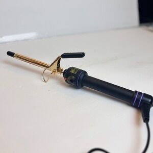 Hot Tools Professional Curling Iron Gold Barrel Black Handle .5 in excellent